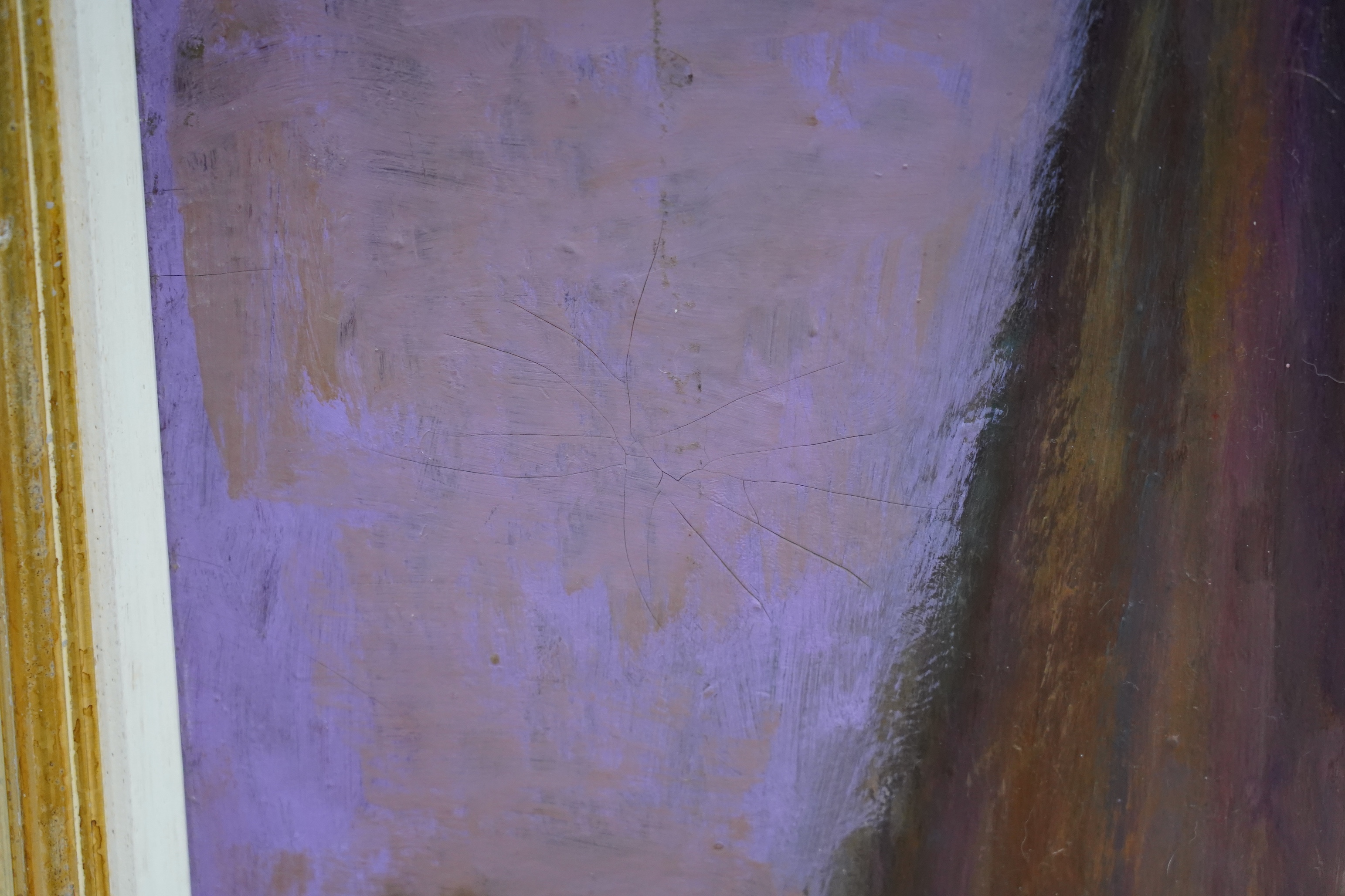 Alex C. Koolman (1907-1998), oil on board, Study of a girl wearing a hat, 50 x 60cm. Condition - good, some scratching